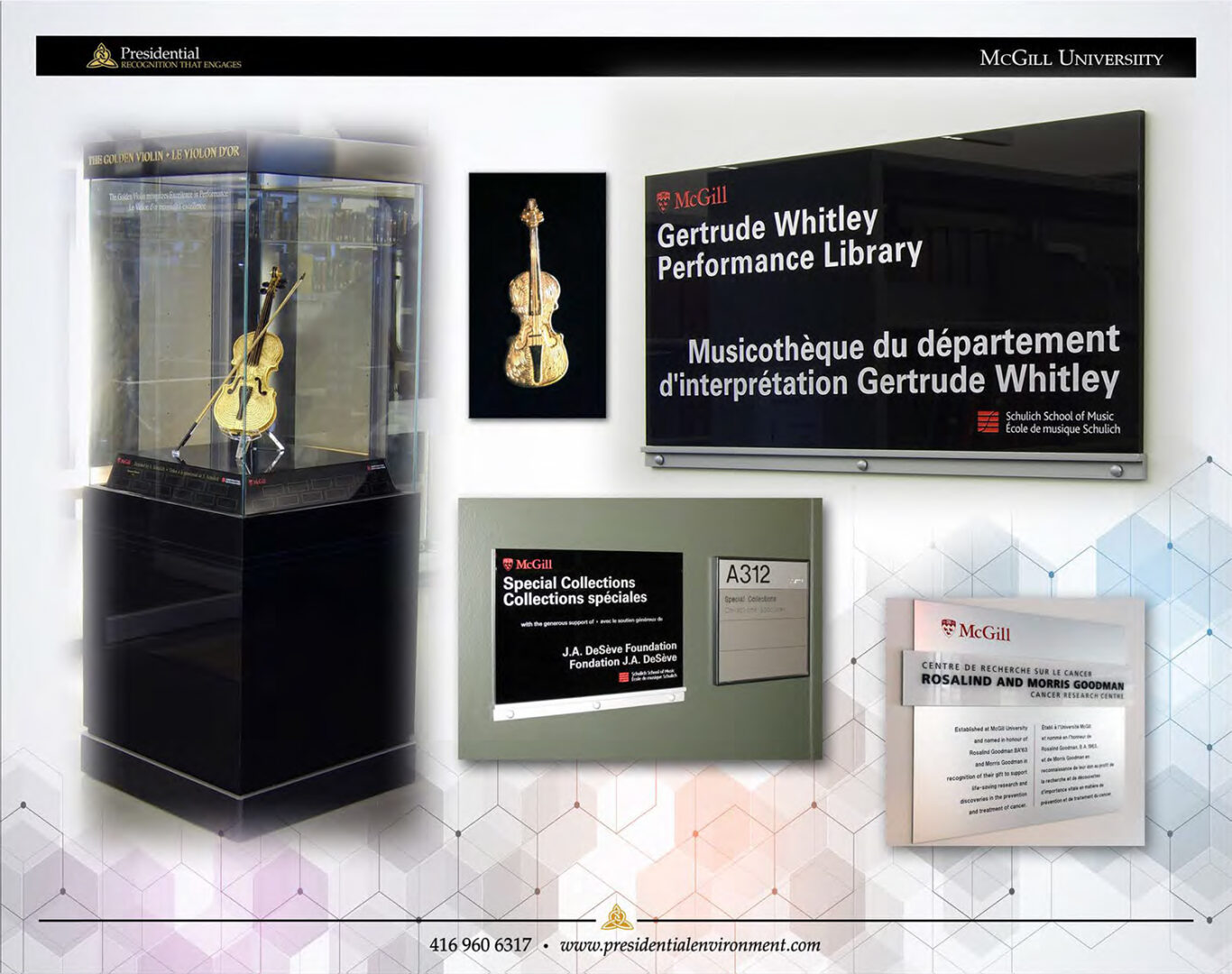 A collage of items that include a glass case, a violin and other instruments.
