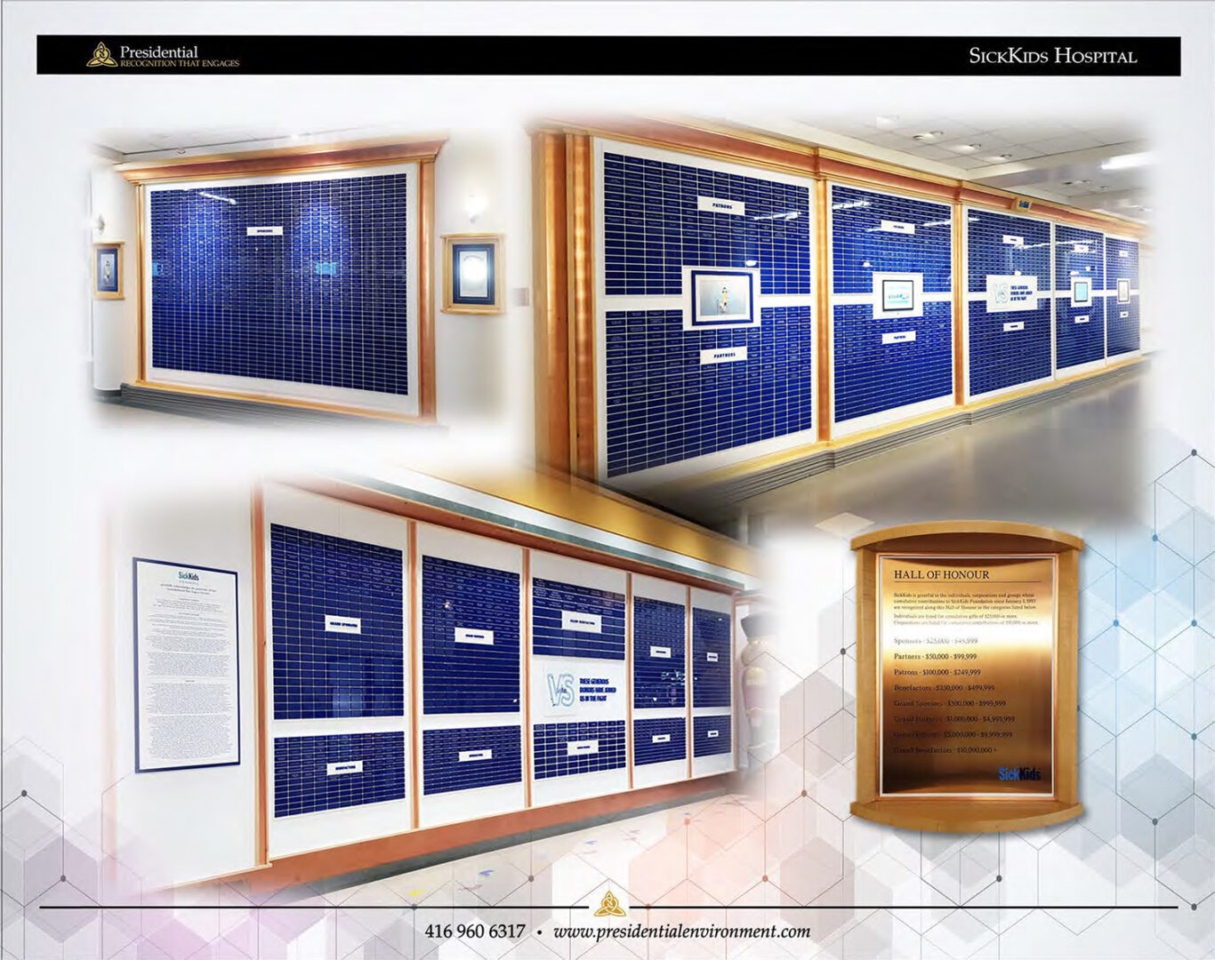 A collage of different pictures with blue and white lockers.